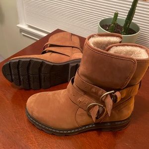 SOREL LENNOX MOTO BOOT COZY BOOTS NEW WOMEN'S VELVET TAN WATERPROOF Size 8.5
